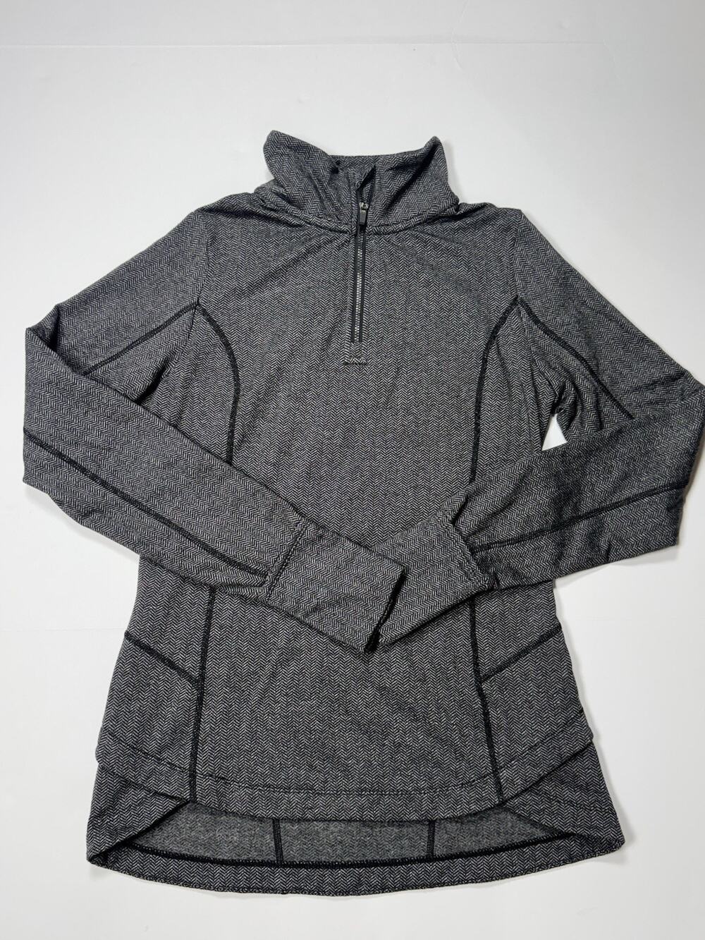 Mondetta Performance + Luxury 1/4 Zip Pullover Pockets Stretch Gray S/P